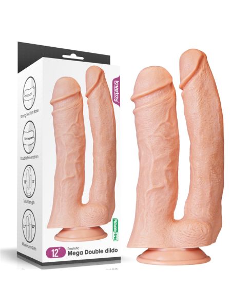 Подвійний фалоімітатор - King-Sized Realistic Mega Double Dildo 12"