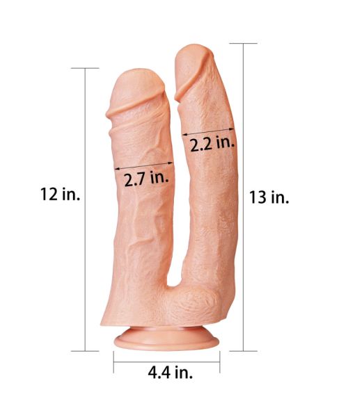 Подвійний фалоімітатор - King-Sized Realistic Mega Double Dildo 12"
