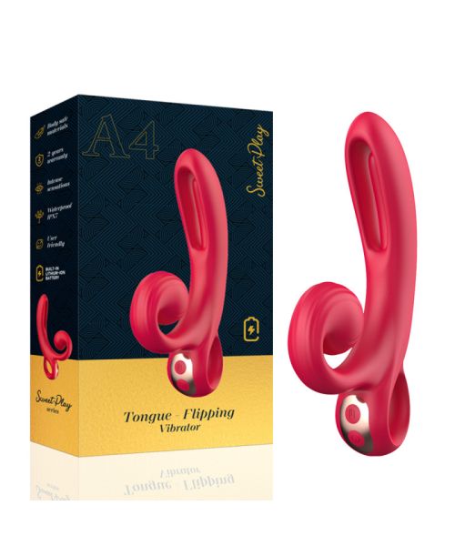 Вібратор - Erospace Sweet Play Tongue Flipping Vibrator A4