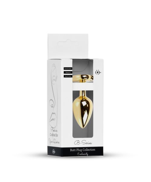 Анальна пробка - Jewellery Gold Heart Plug Red