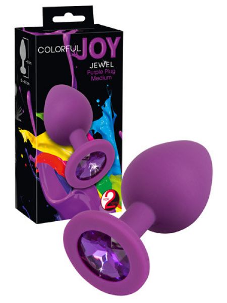 Анальна пробка - Colorful Joy Jewel Purple Plug Medium