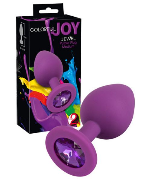 Анальна пробка - Colorful Joy Jewel Purple Plug Medium
