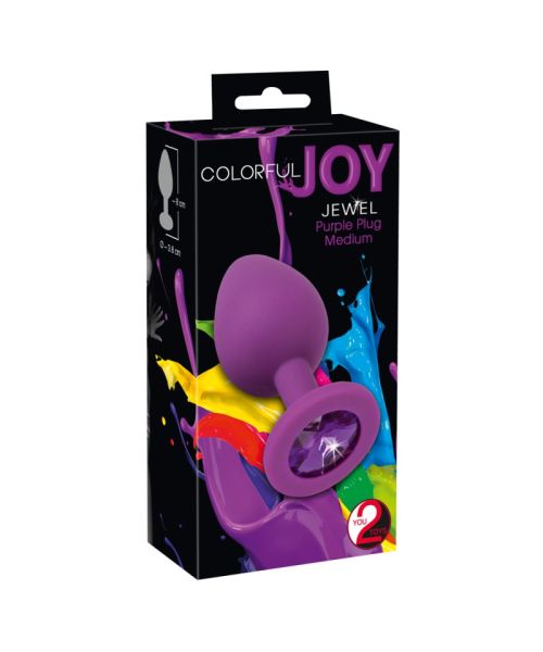 Анальна пробка - Colorful Joy Jewel Purple Plug Medium