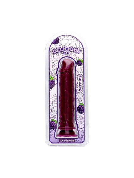 Фалоімітатор з ароматом ожини - Toyz4lovers Delicious Dildo Berries, 20 см