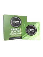 Презервативи - EXS Ribbed And Dotted, 3 шт.