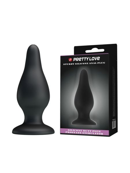 Анальна пробка - Pretty Love Sturdy Silicone Anal Plug Black