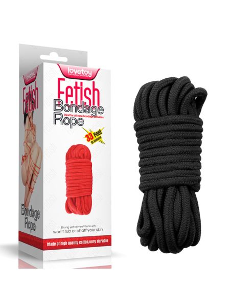 Мотузка - Fetish Bondage Rope Black, 10 м