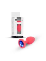 Анальна пробка - Jewellery Silicone Red Plug M Blue (пошкоджена упаковка)