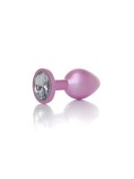 Анальна пробка - Jewellery Pearl Pink Plug Clear M