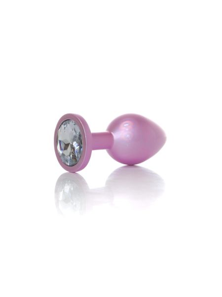 Анальна пробка - Jewellery Pearl Pink Plug Clear M