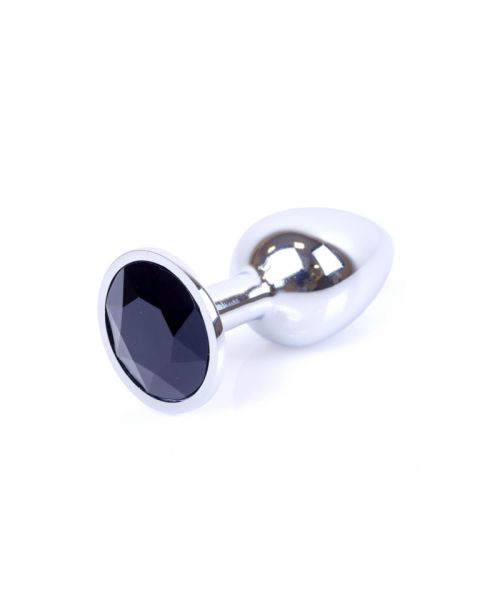 Анальна пробка - Jewellery Silver Plug - Black