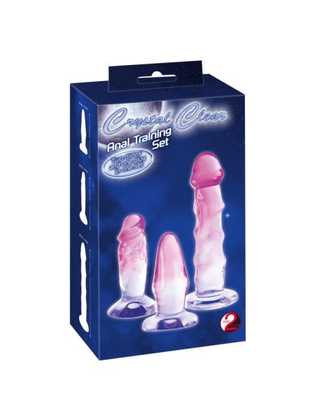 Набір анальних пробок - Crystal Clear Anal Training Set