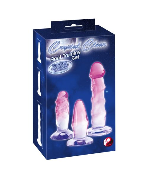 Набір анальних пробок - Crystal Clear Anal Training Set