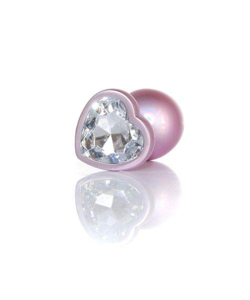 Анальна пробка - Jewellery Pearl Pink Heart Plug Clear L