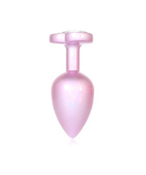 Анальна пробка - Jewellery Pearl Pink Heart Plug Clear L