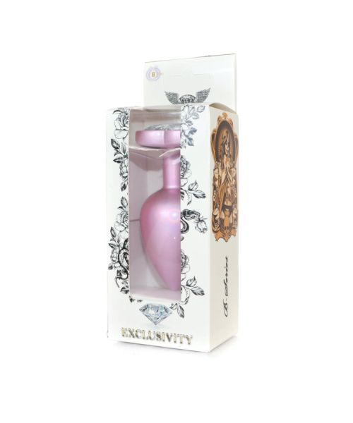 Анальна пробка - Jewellery Pearl Pink Heart Plug Clear L