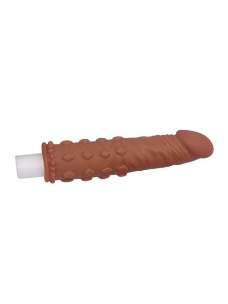 Насадка на член - Pleasure X-Tender Penis Sleeve Add 2" Brown
