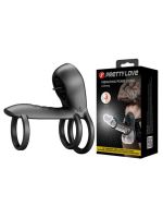 Насадка на член - Pretty Love Vibrating Penis Sling Jammy Black