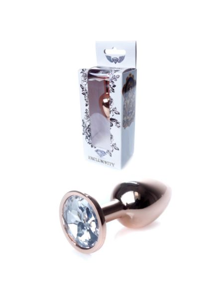 Анальна пробка - Jewellery Red Gold PLUG- Clear