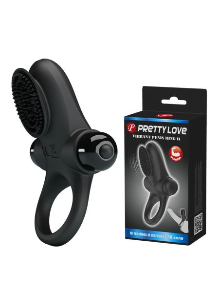 Ерекційне кільце - Pretty Love Vibrant Penis Ring II Black