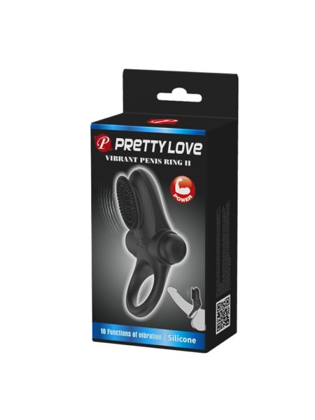 Ерекційне кільце - Pretty Love Vibrant Penis Ring II Black