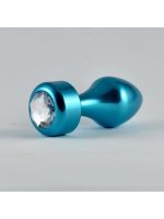 Анальна пробка - Heavy Metal Anal Plug Rosebud Aluminium Blue