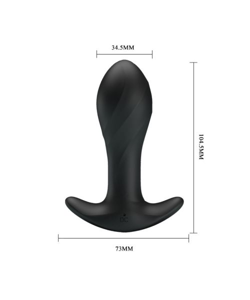 Анальна пробка - Pretty Love Anal Plug Massager Black