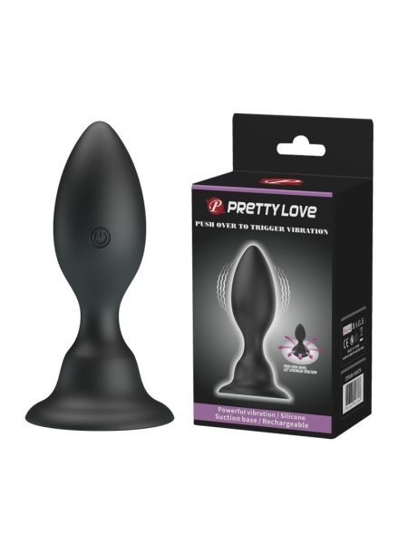 Анальна пробка - Pretty Love Push Over To Trigger Vibration Black