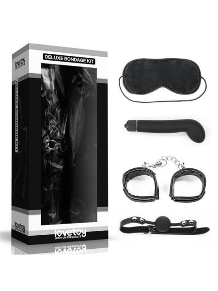 Набір БДСМ - Deluxe Bondage Kit (маска, вібратор, наручники, кляп)