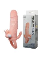 Насадка на член - Brave Man Vibrating Penis Sleeve Flesh
