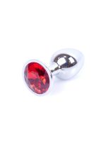 Анальна пробка - Jewellery Silver Plug - Red