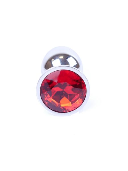 Анальна пробка - Jewellery Silver Plug - Red