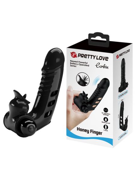 Насадка на палець - Pretty Love Corbin Finger Vibrator Black