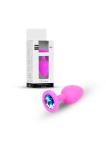 Анальна пробка - Jewellery Silicone Pink Plug S Light Blue