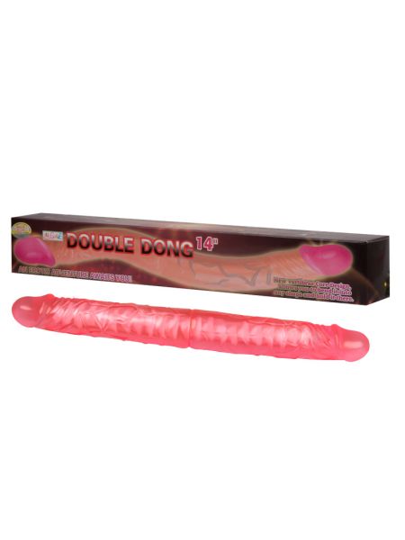 Двосторонній фалоімітатор - Double Dong Pink, 14"