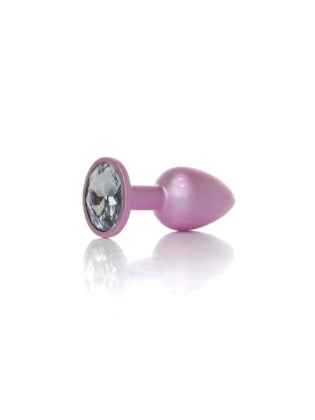 Анальна пробка - Jewellery Pearl Pink Plug Clear S