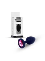 Анальна пробка - Jewellery Silicone Black Plug S Pink