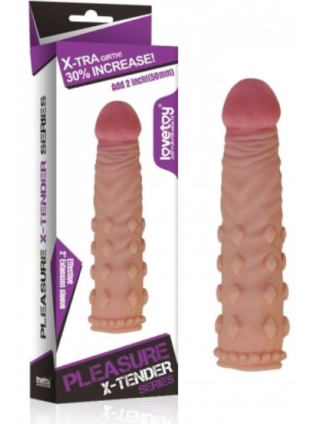 Насадка на член - Pleasure X-Tender Penis Sleeve Add 2" Flesh