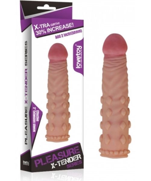 Насадка на член - Pleasure X-Tender Penis Sleeve Add 2" Flesh