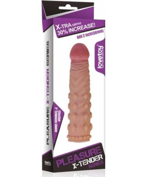 Насадка на член - Pleasure X-Tender Penis Sleeve Add 2" Flesh