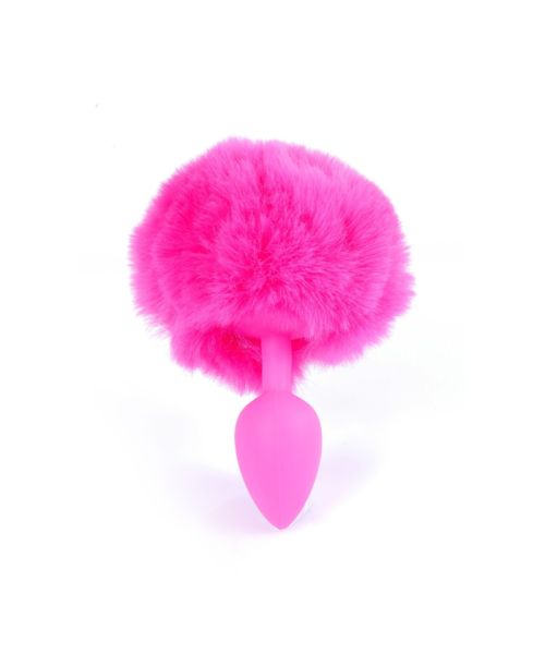 Анальна пробка - Bunny Tail Silicone Pink Plug Pink