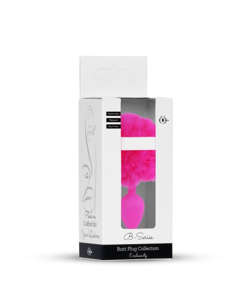 Анальна пробка - Bunny Tail Silicone Pink Plug Pink