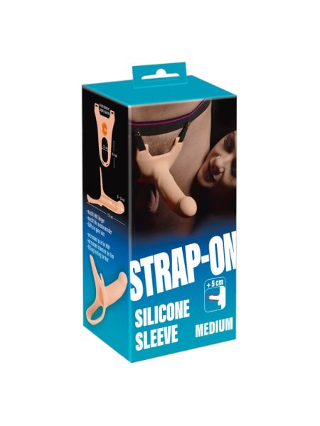 Чоловічий страпон - Strap-On Silicone Sleeve Medium