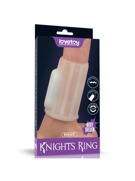 Насадка на член - Vibrating Ridge Knights Ring White