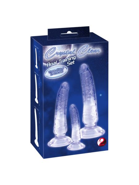 Набір анальних фалоімітаторів - Crystal Clear Anal Training Dildo Set