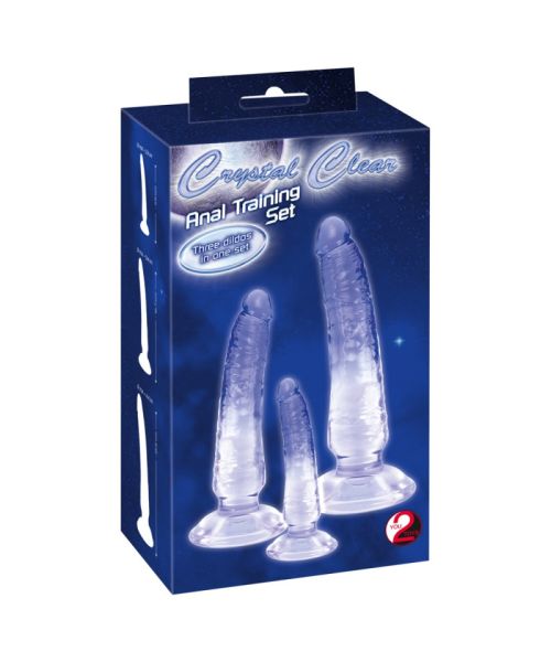 Набір анальних фалоімітаторів - Crystal Clear Anal Training Dildo Set