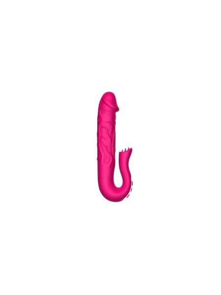Вібратор - Realistic Tongue Stimulating Dildo Vibrator