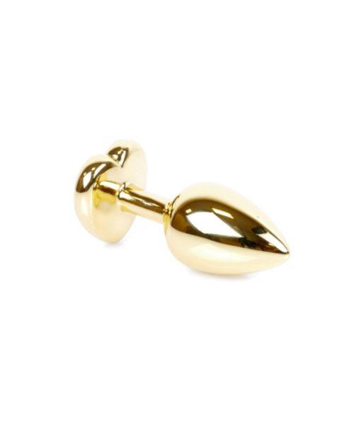 Анальна пробка - Jewellery Gold  Heart PLUG- Green