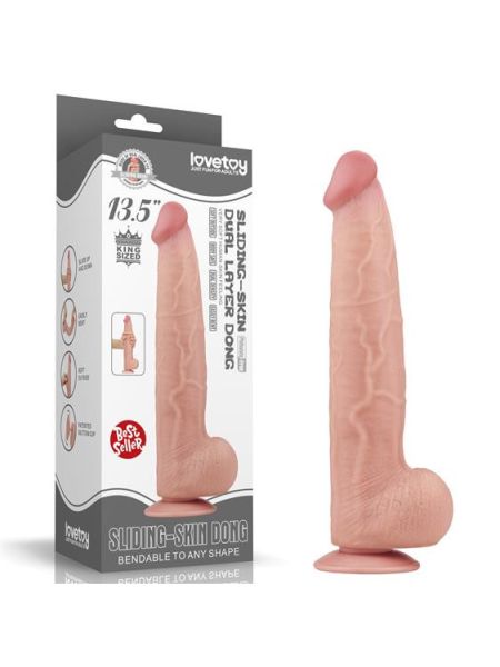 Фалоімітатор - Sliding-Skin Dual Layer Dong 13.5" Flesh