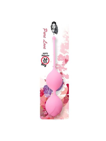 Вагінальні кульки - Silicone Kegel Balls Pink, 36 мм, 90 г